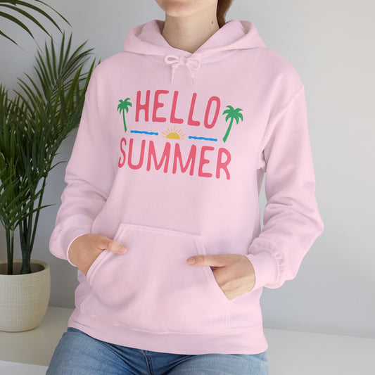 Heavy Blend™ Hooded Sweatshirt, Hello Summer