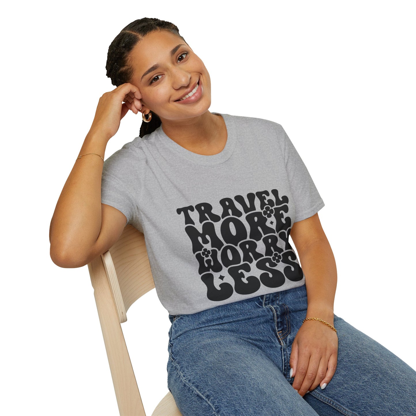 Unisex Softstyle T-Shirt, Travel More Worry Less