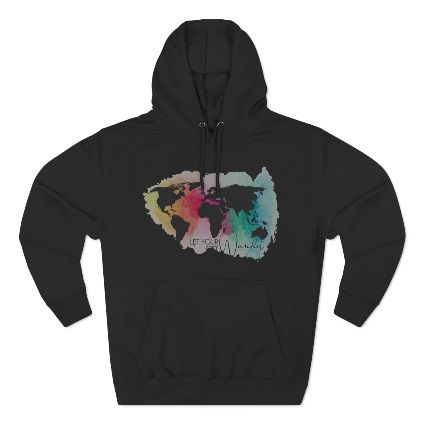 Three-Panel Fleece Hoodie, Let your Feet Wander