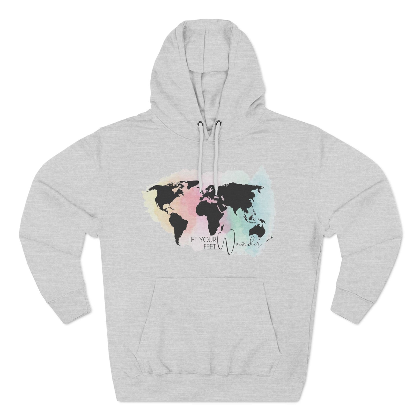 Three-Panel Fleece Hoodie, Let your Feet Wander