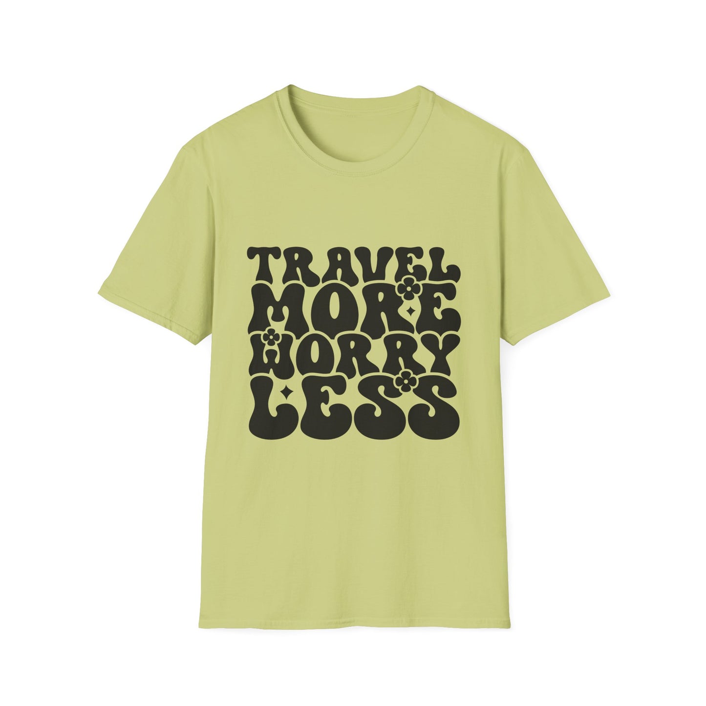 Unisex Softstyle T-Shirt, Travel More Worry Less