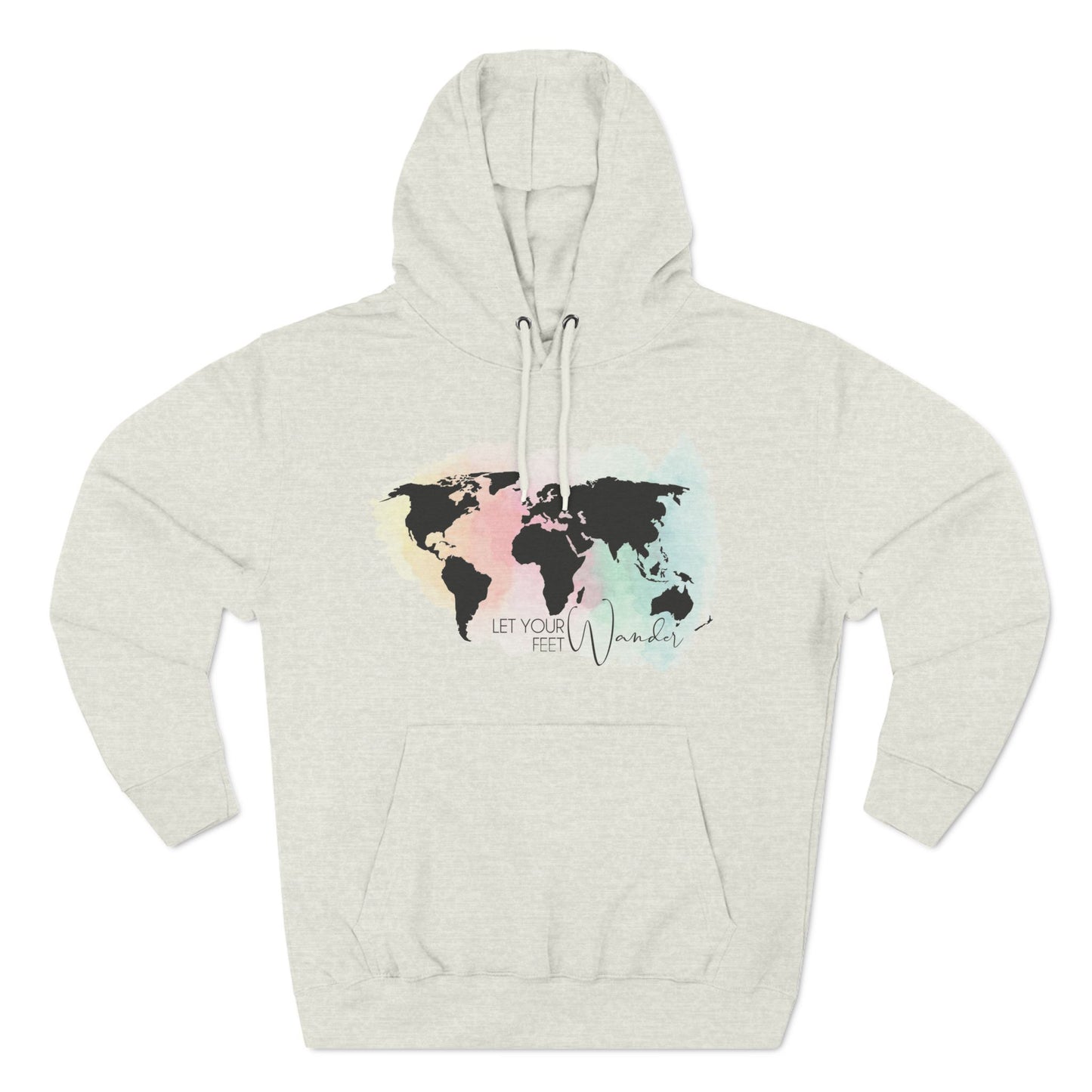 Three-Panel Fleece Hoodie, Let your Feet Wander