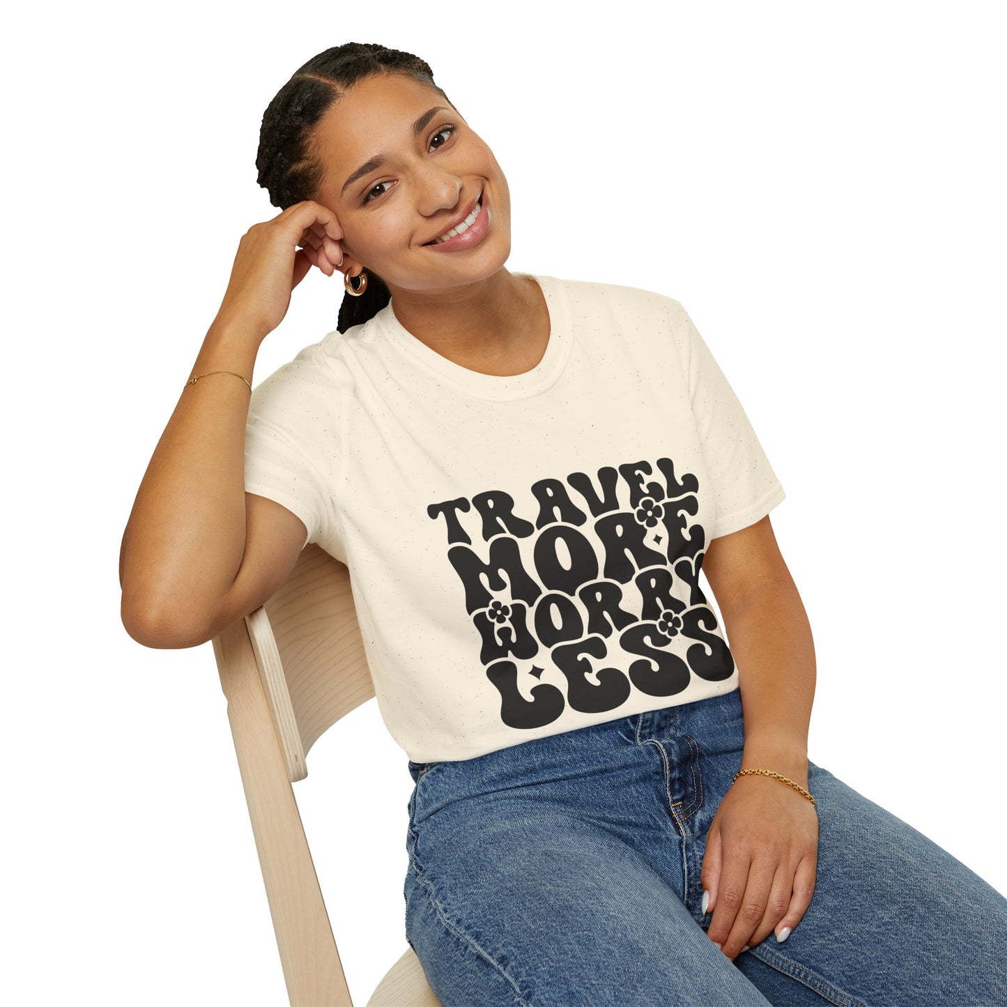 Unisex Softstyle T-Shirt, Travel More Worry Less