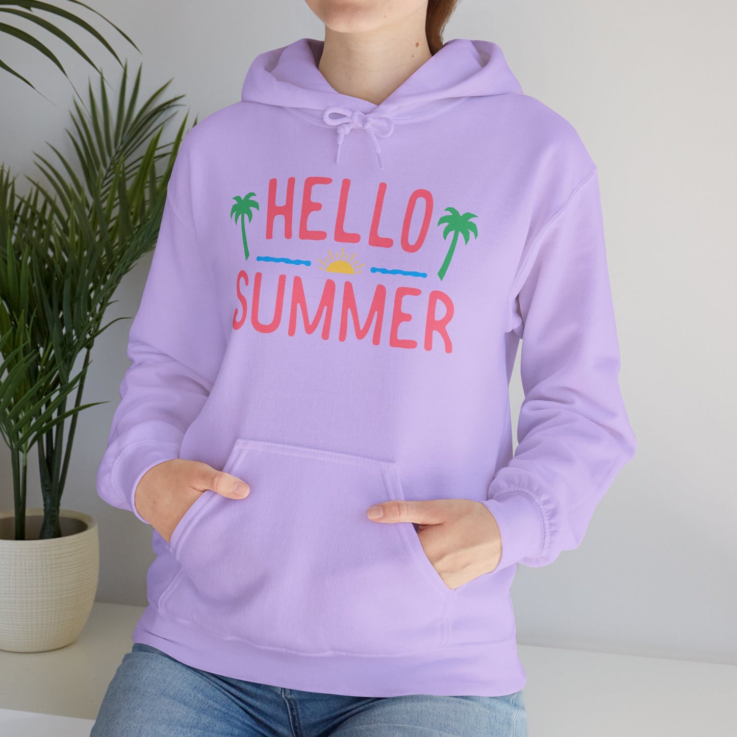 Heavy Blend™ Hooded Sweatshirt, Hello Summer