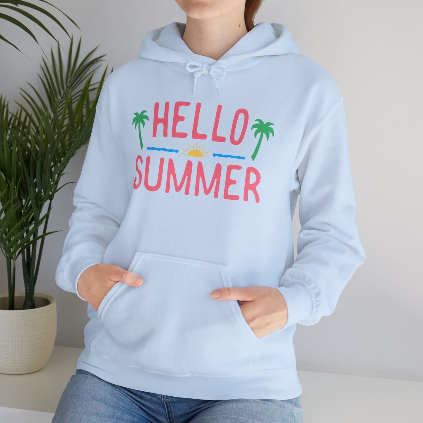 Heavy Blend™ Hooded Sweatshirt, Hello Summer