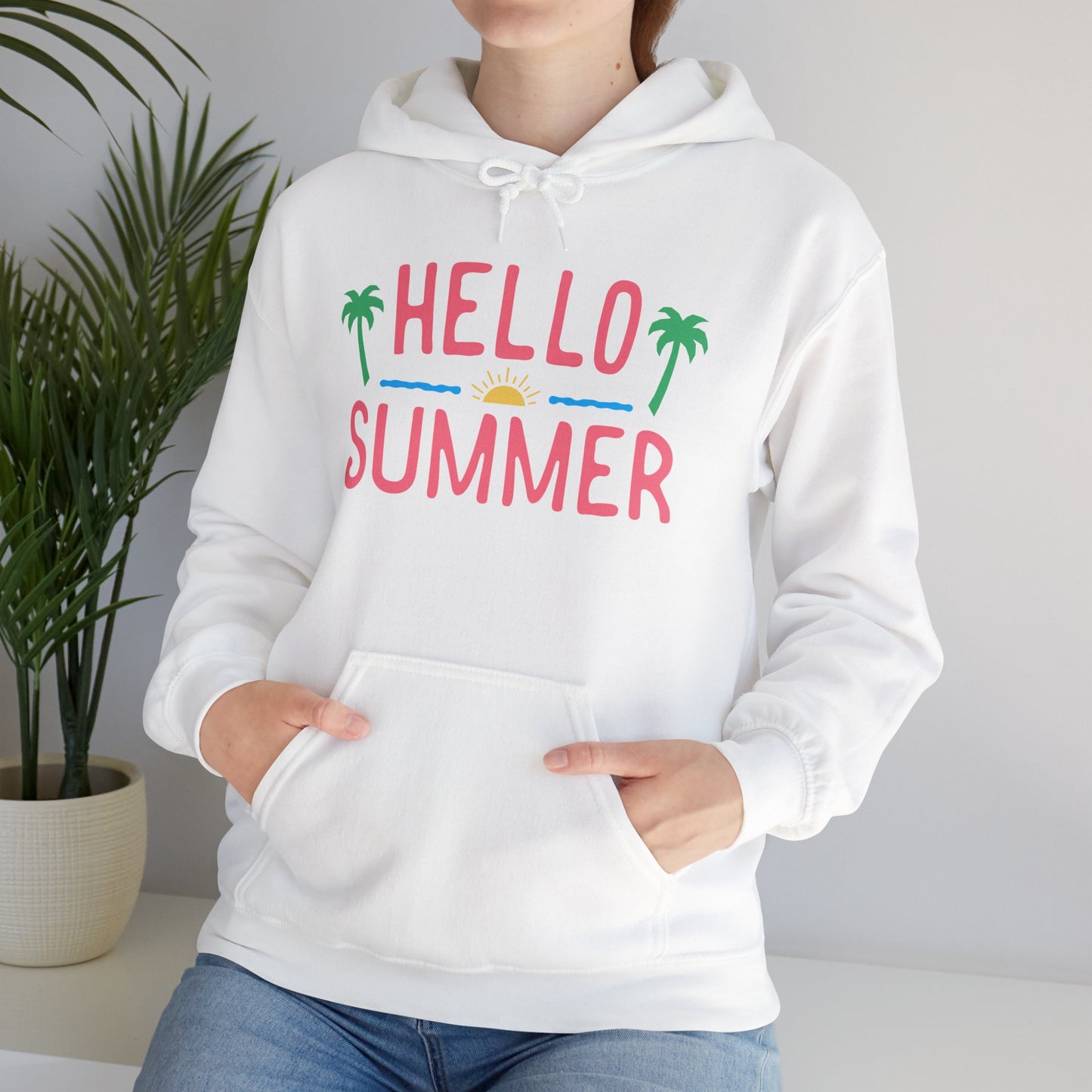 Heavy Blend™ Hooded Sweatshirt, Hello Summer